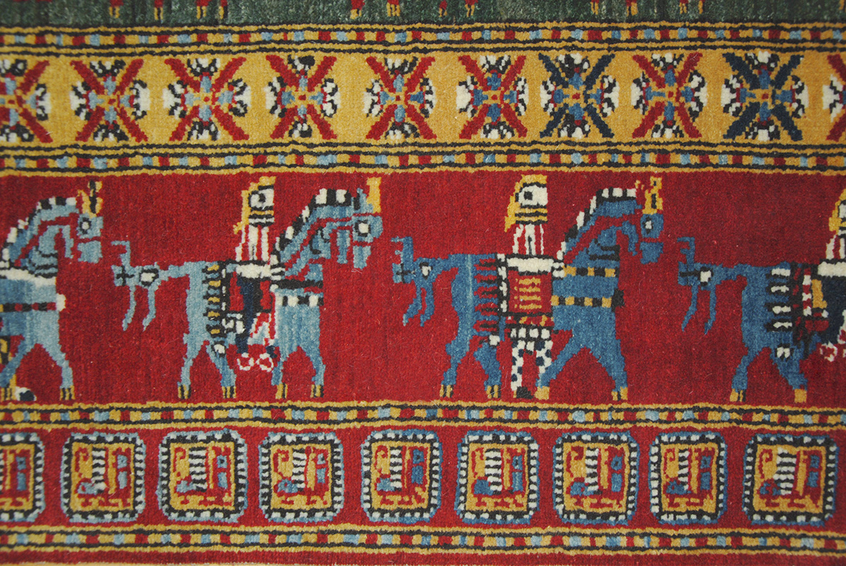 Altai Pazyryk carpet (based on the famous Pazyryk rug the oldest